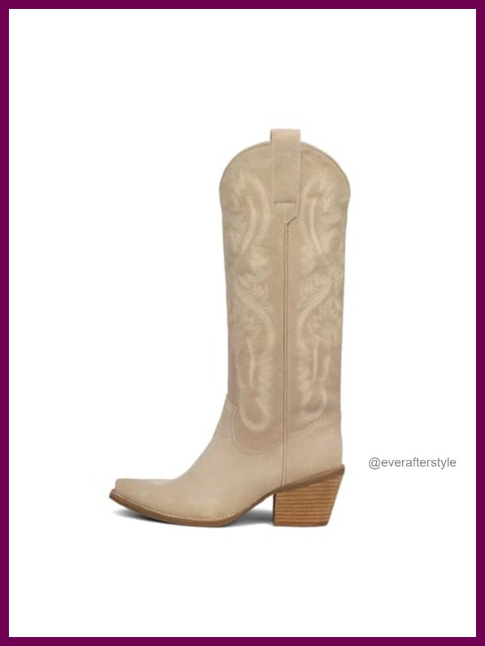 Women's Knee High Western Cowboy Boots Chunky Block Heel Pointed Toe